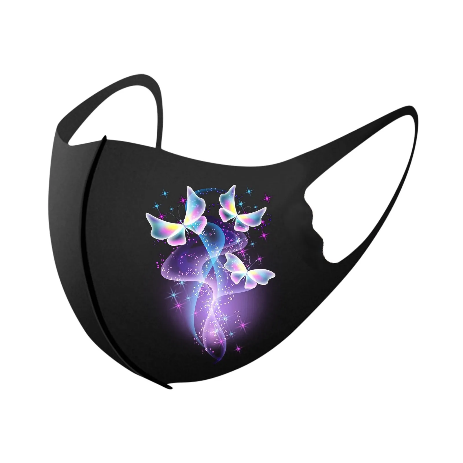 

1 шт. маска с принтом бабочки, моющаяся Защитная крышка для рта, унисекс, аксессуары для косплея