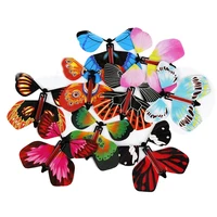10 pc party magic trick toy fairy flying in the book butterfly rubber band powered wind up butterfly toy surprise gift for kids