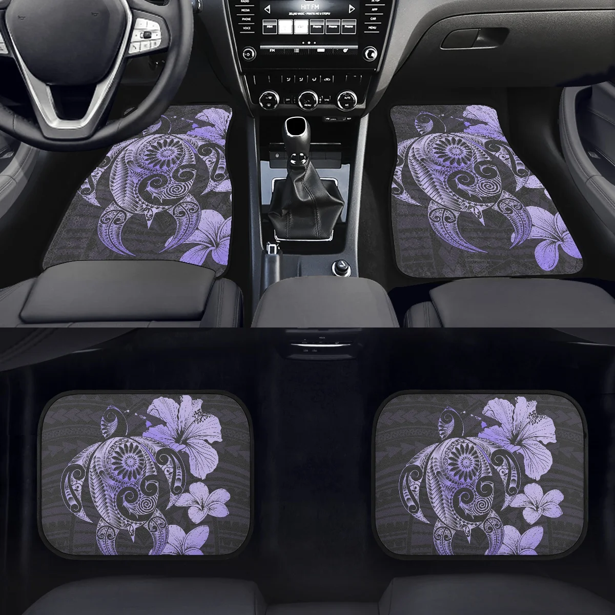 

PinUp Angel Hawaii Polynesian Sea Turtle Prints Car Floor Mats Stylish Winter Accessories for Cars Universal Car Carpets Rugs