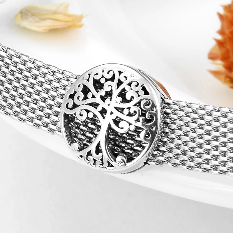 Подлинные женские серебряные бусины-шармы с деревом жизни для создания