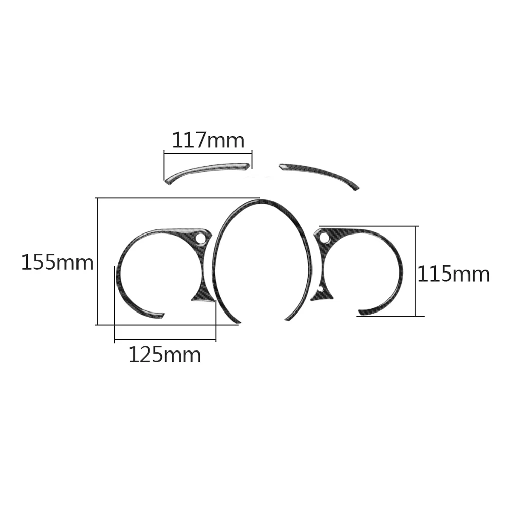 

5pcs/set Trim Cover Stickers Frame Outdoor Personal Car Carbon Fiber Dashboard Parts Decoration for Nissan 370Z 09-on