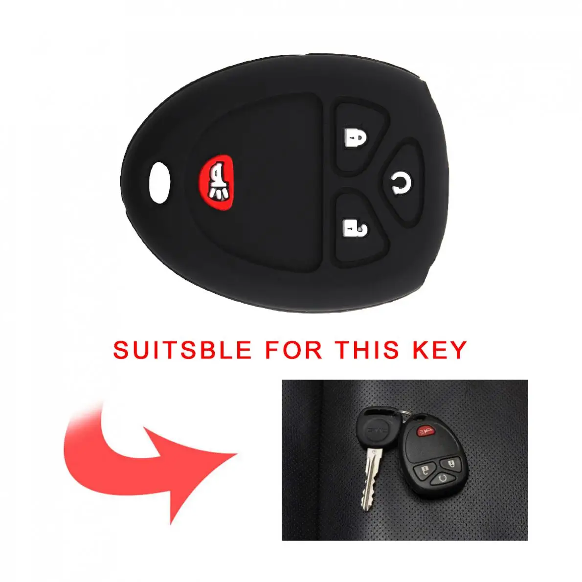 Силиконовый чехол для автомобильных ключей с прямой пластиной защитный