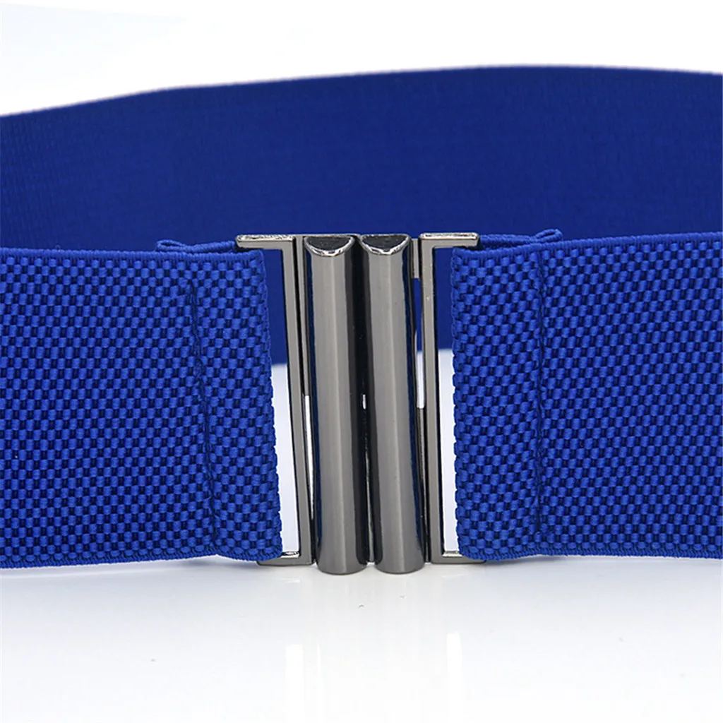 

Fashion Lady Wide Belts Women Wide Elastic Belt Buckle Waist Dress Stretch Cinturones Para Mujer Belts Homme