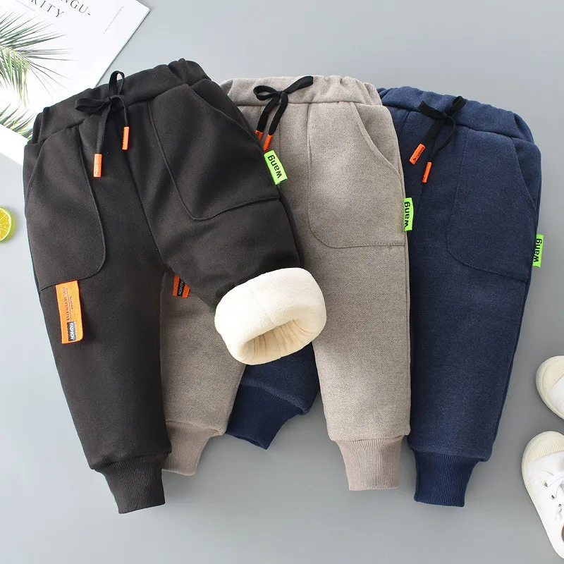 Boy Pants Spring trousers Boy Sports Thicken Long Pants Toddler Casual Kids Girls Boys Leggings Trousers For Boys