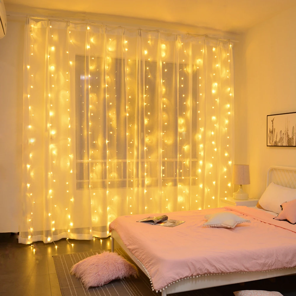 Сосулька шторы Фея Рождественские огни светодиодные гирлянды вечерние сада