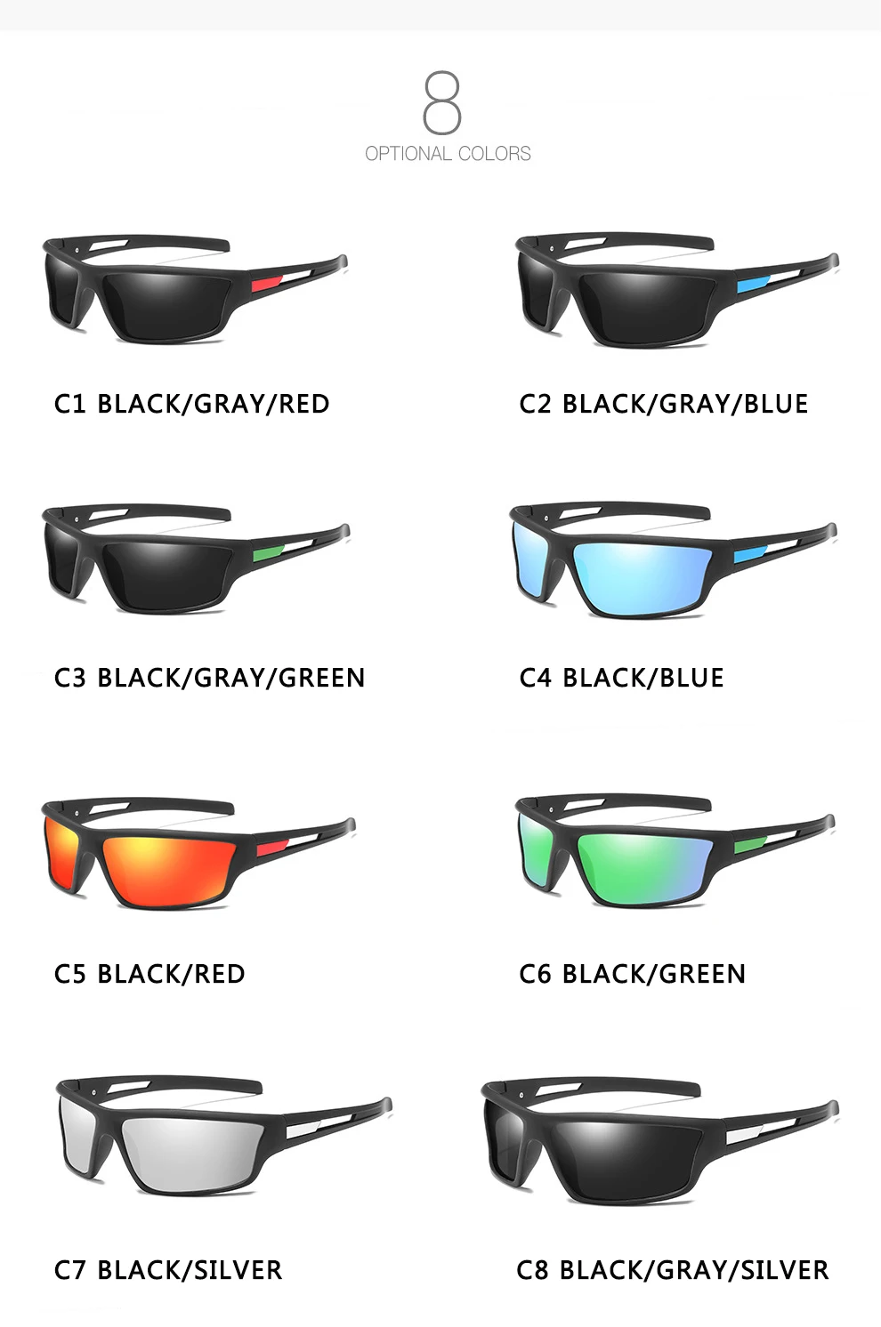 

Polarized Sunglasses Men's Driving Shades Outdoor sports For Men Luxury Brand Designer Oculos Driving Eyewear uv400