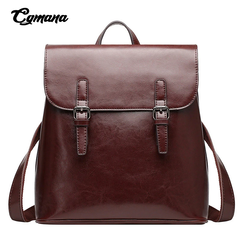 Классический рюкзак из натуральной кожи для женщин большой роскошный ранец