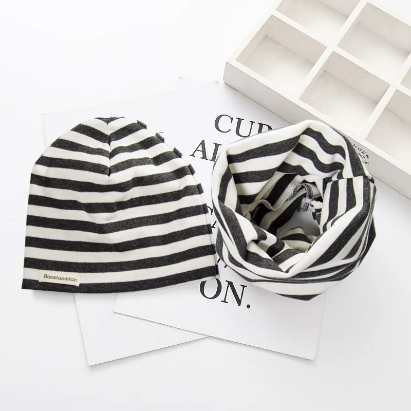 Детские хлопковые шапки со звездами теплые для мальчиков и девочек на зиму весну