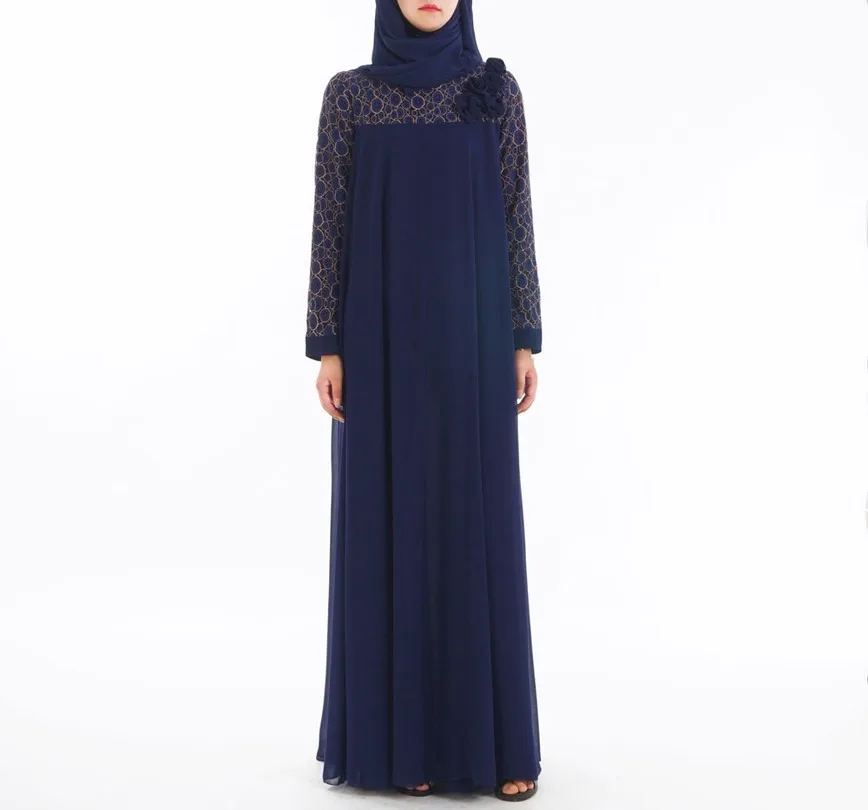 Модное мусульманское платье Abaya мусульманская одежда для женщин Малайзия Jilbab
