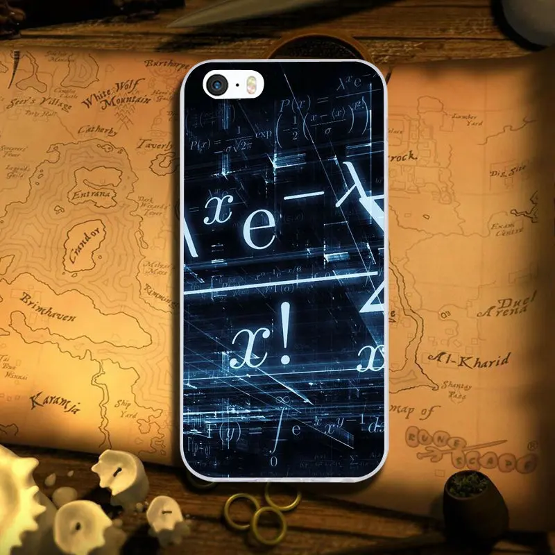 Математические формулы Типографика Coque для iPhone 7 8 PLUS 6S X XR XS Max 5 6 5s SE 6PLUS Силиконовый Мягкий Прозрачный Силикон ТПУ чехлы для телефонов