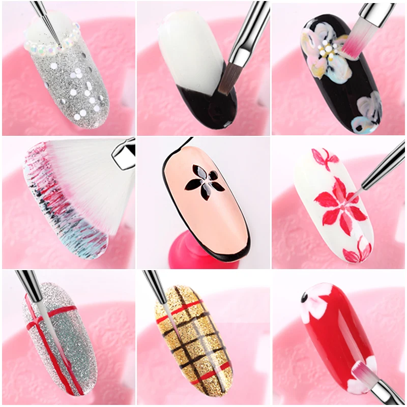 BORN PRETTY кисть для дизайна ногтей УФ гель лака рисования цветов Ручка лайнер