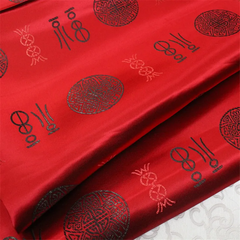 Жаккардовая парчовая ткань CF777 для традиционной китайской свадебной одежды