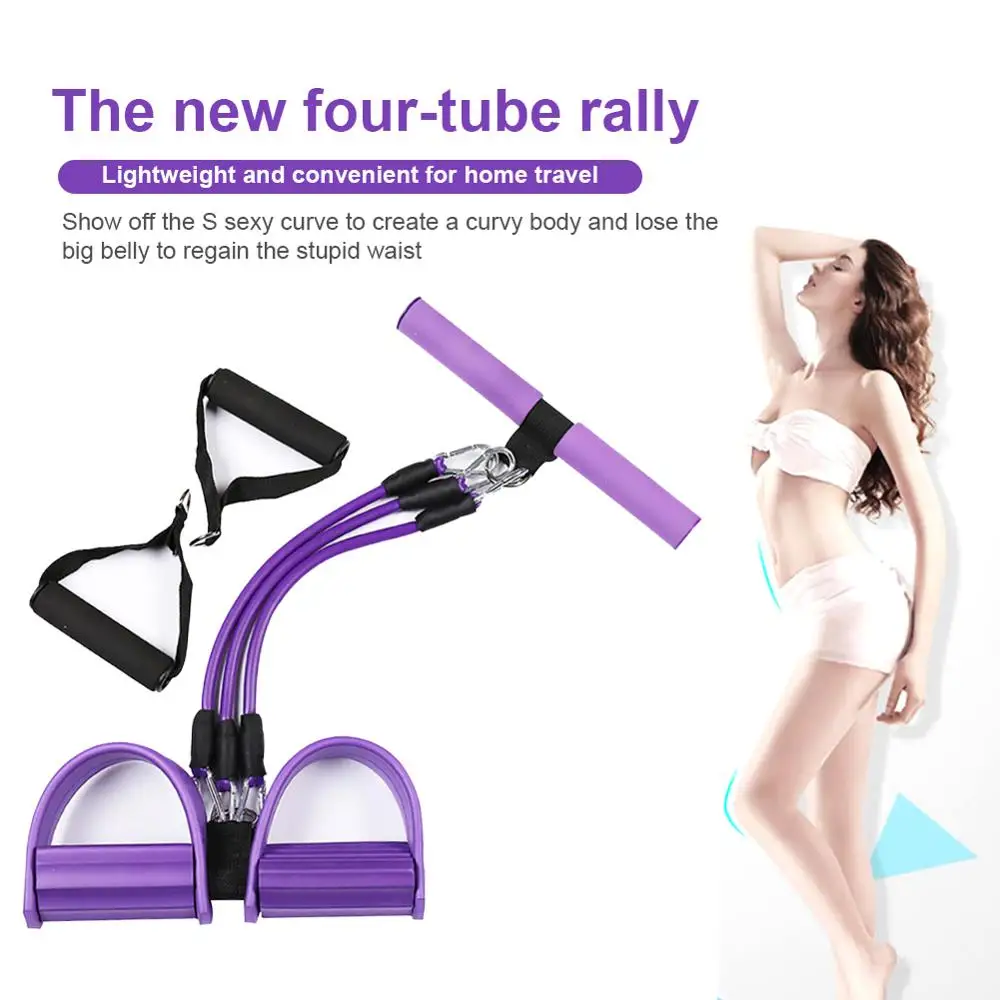 

Multifunctional Sit-Ups Assistant Chest Expander Pull Rope Abdominal Abdomen Pedal Puller Fitness Pull Rope Male Female
