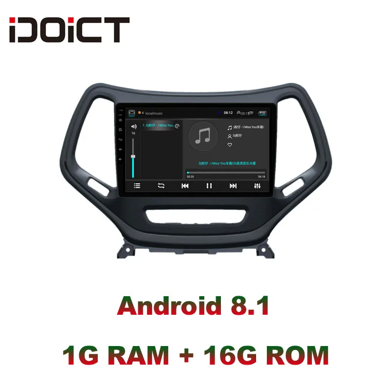 Автомобильный DVD-плеер IDOICT Android 8 1 GPS-навигация мультимедийный плеер для JEEP Cherokee
