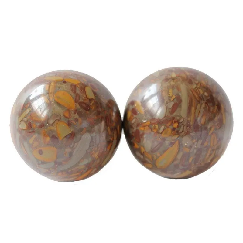 Натуральный желтый зеленый нефритовый мяч для фитнеса и упражнений 50 мм