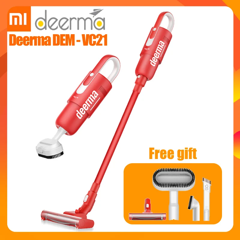 Deerma VC21 Handheld Wireless Vacuum Cleaner 5500pa Suction light weight Aspirator Machine Low Noise | Бытовая техника