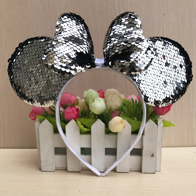 Аксессуары для волос Navidad Bling bling Shining Bowknot Minnie Ears детей мальчиков празднования дня