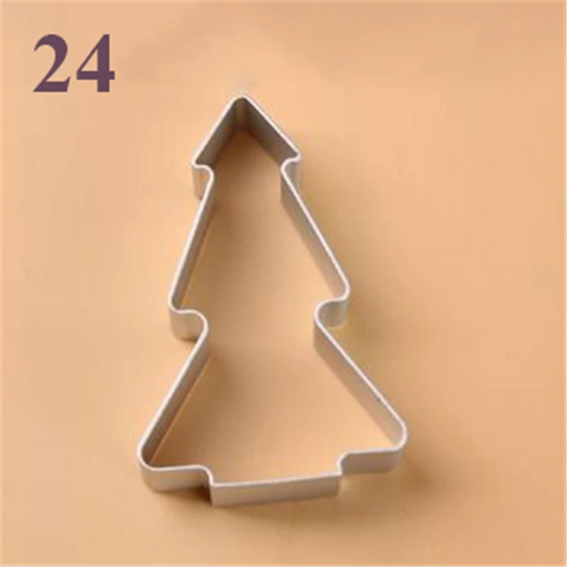 24 Форма для печенья из нержавеющей стали, инструмент для торта, форма для печенья, штампы для резки - Цвет: 24