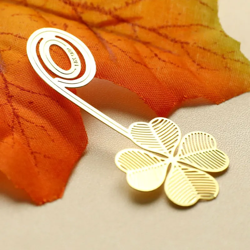 

1 шт. Новый четырехлистный клевер для чтения металлический зажим Закладка для книг подарок для детей