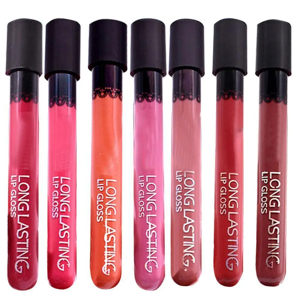 

Colorful Lipstick Waterproof Long Lasting Matte Shimmer Red Brown Lip Gloss Nude Glitter Lip Glaze Sexy Lip Tint Beauty Cosmetic