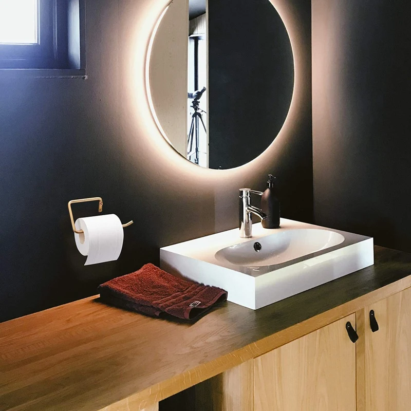 

Gold Brass Toilet Paper Holder,Bathroom Toilet Roll Holder,Wall Mounted Toilet Tissue Holder for Bathroom Kitchen 1 PCS