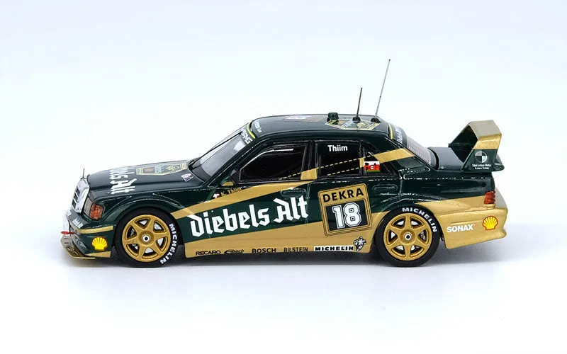 Модель автомобиля из сплава в масштабе 1:64 190E AMG EVO2 II поколение 18 DTM 1992 модель