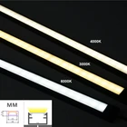 Светодиодный светильник для шкафа, 50 см, 20 дюймов, плоский, U-образный, 12 В постоянного тока, 6 Вт, под прилавком, шкаф, ящик для инструментов, H 7 мм, жесткая полоса