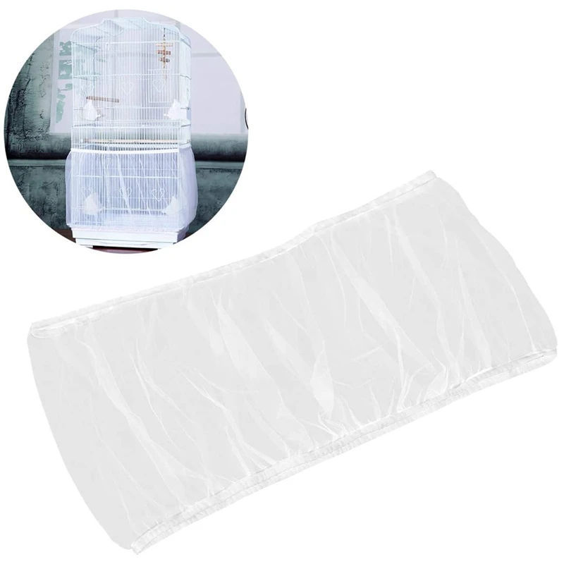 2 шт. клетка для птиц Ловца семян защита попугая сетчатый чехол эластичный Мягкая