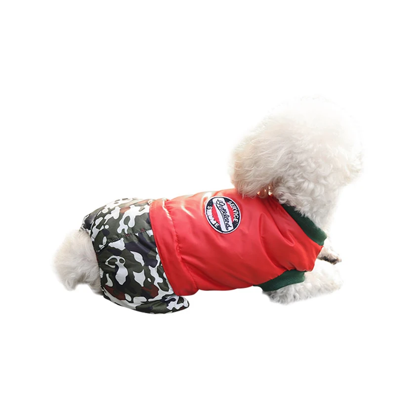 Зимняя одежда для домашних животных собак камуфляж собака щенок куртка питомца