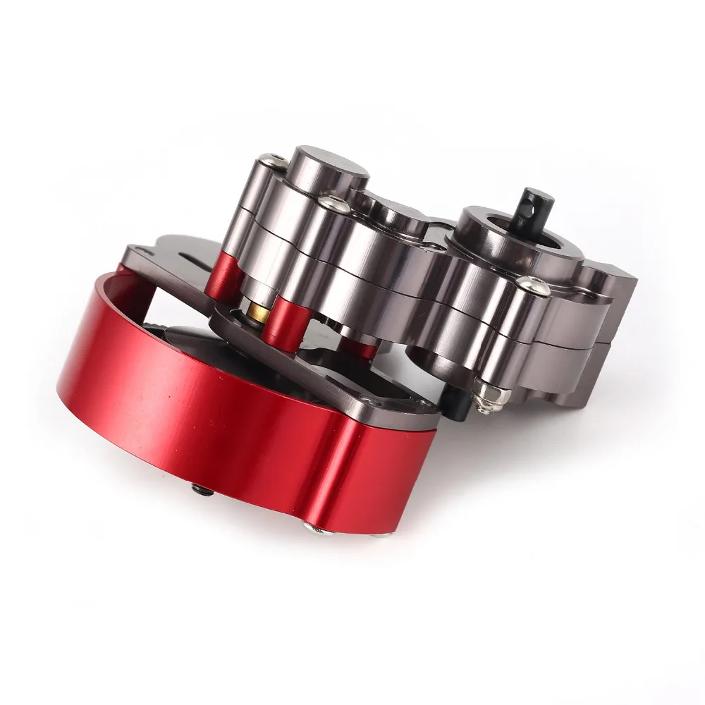 

Aluminum Transfer Case Transmission Gearbox for 1/10 Monster Truck RC Car Crawler AXIAL SCX10 RC4WD REDCAT Accessories