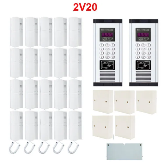 New Item Press Direct dialing non-visual building intercom system ID card&ampPassword Unlocking 8-apartments audio door phone |