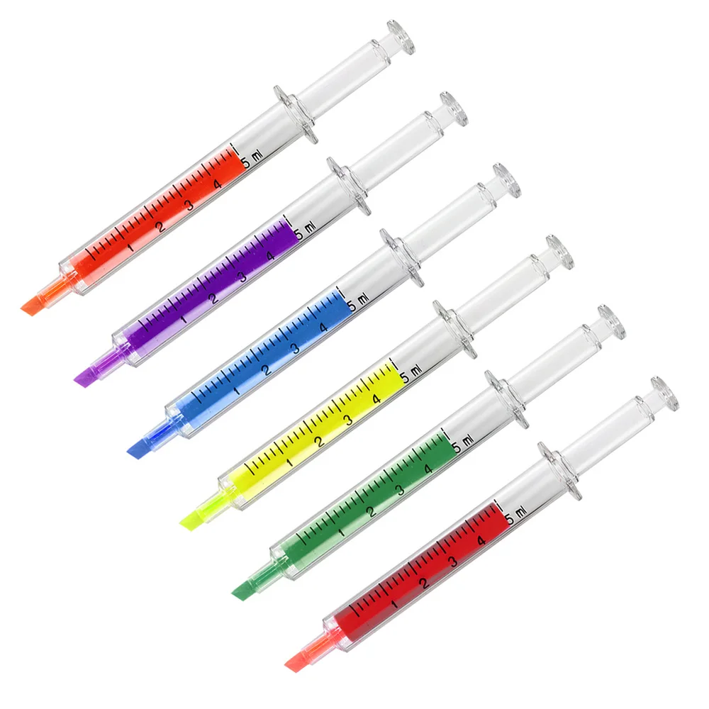 

3pcs Creative Fluorescent Syringe Watercolor Highlighters Marker Pen Office Stationery School Supplies