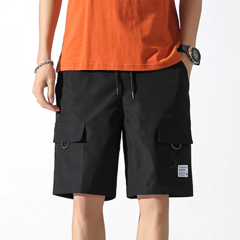 

Summer Men's Shorts Casual Shorts Outdoor Sports Shorts Male Loose Five-Point Pants Pure Color Casual Beach Short Homme