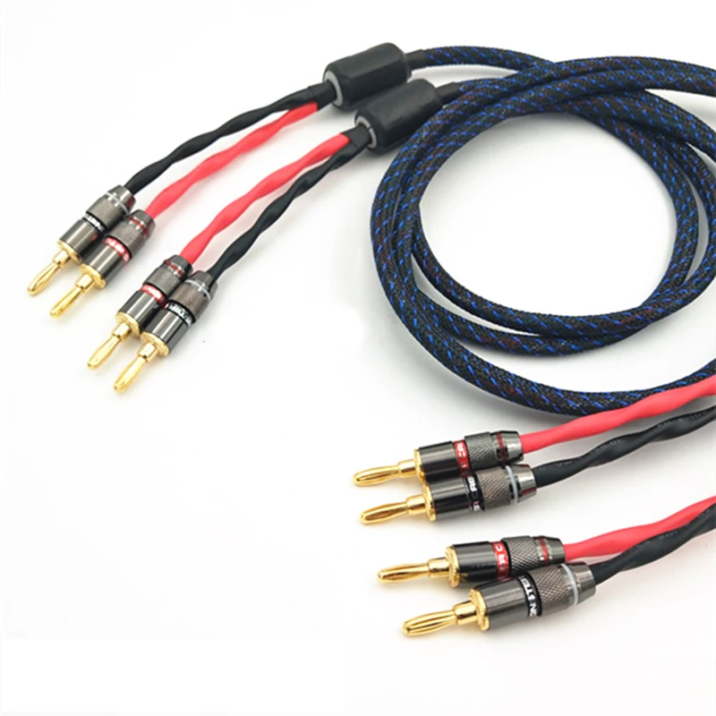 DIY HiFi аудиокабель для динамика с золотым покрытием аудиофил без содержания