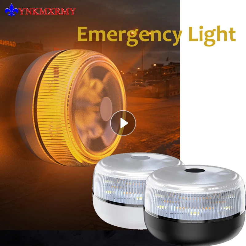 

V16 Car LED Emergency Light Strobe Light Magnetic Base Roadside Traffic Safety Warning Light Car Beacon Lamps LED Flashing Light