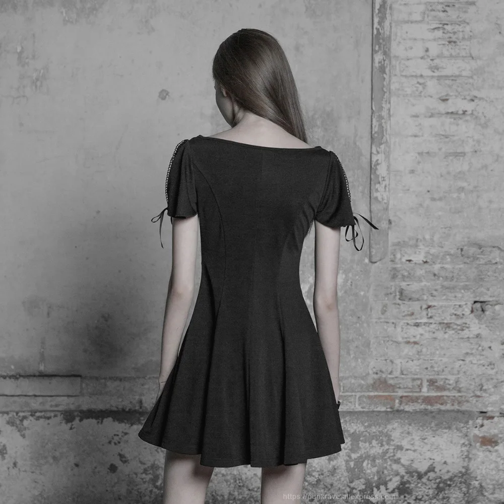 Женское винтажное мини платье трапециевидной формы с коротким рукавом и