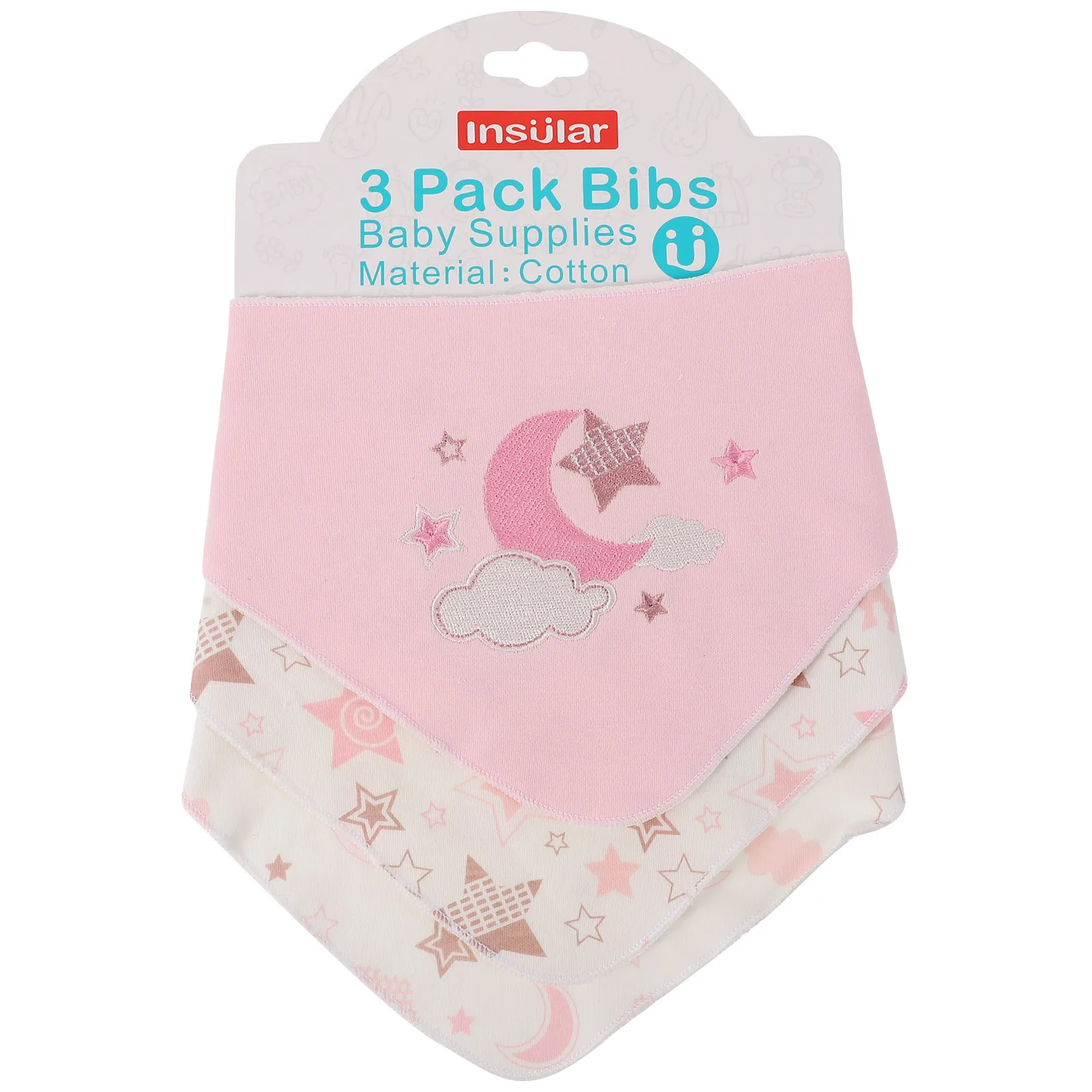 

3 шт., детские нагрудники из чистого хлопка