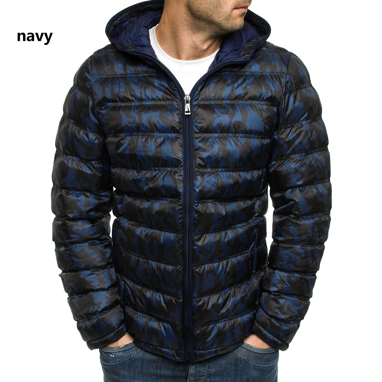 

2021 hommes hiver couleur unie hommes coton manteau épais manteau hiver nouveau coton manteau court coton manteau hommes