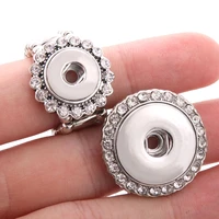 2019 new snap jewelry crystal snap button ring 12mm 18mm diy party ring boom life button rings