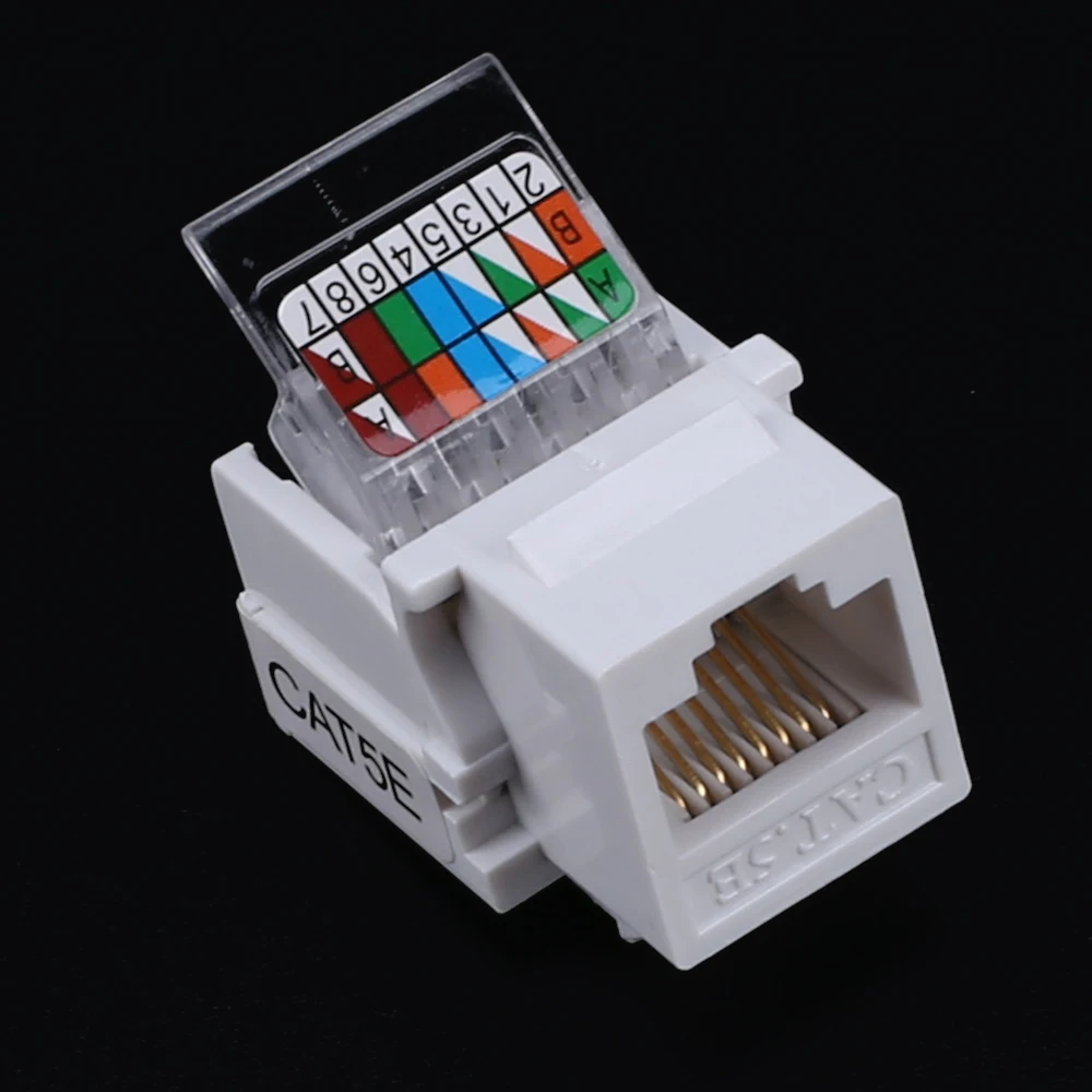 132pcs pacl tool free cat5e utp network module rj45 connector information socket computer outlet cable adapter keystone jack free global shipping