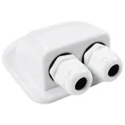 Водонепроницаемая распределительная коробка из АБС-пластика, двойная кабельная Входная втулка для домов на колесах, солнечных панелей, автодомов, фургонов, фургонов, домов на колесах, лодок, автомобильные аксессуары