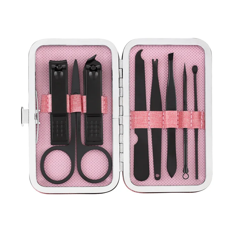 

8Pcs Manicure Set Nail Clipper Stainless Steel Grooming Pedicure Kit Men Women Trimming Nail Scissors Portable Nail Tool TSLM1