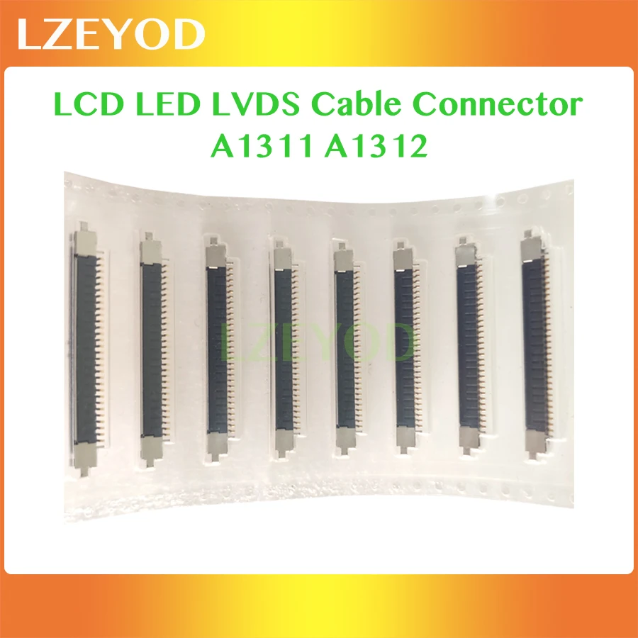 10 Pcs 20 Pcs LCD LED LVDS Cable Connector For Apple iMac 21.5" A1311 2009 27" A1312 2009 2010 Connector 30-pin Length 4cm