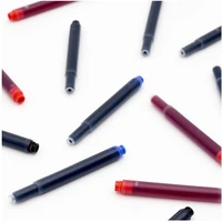 kaco 6pcs long ink cartridge large capacity black blue dark blue red fountain pen ink cartridges 1 box office supplies