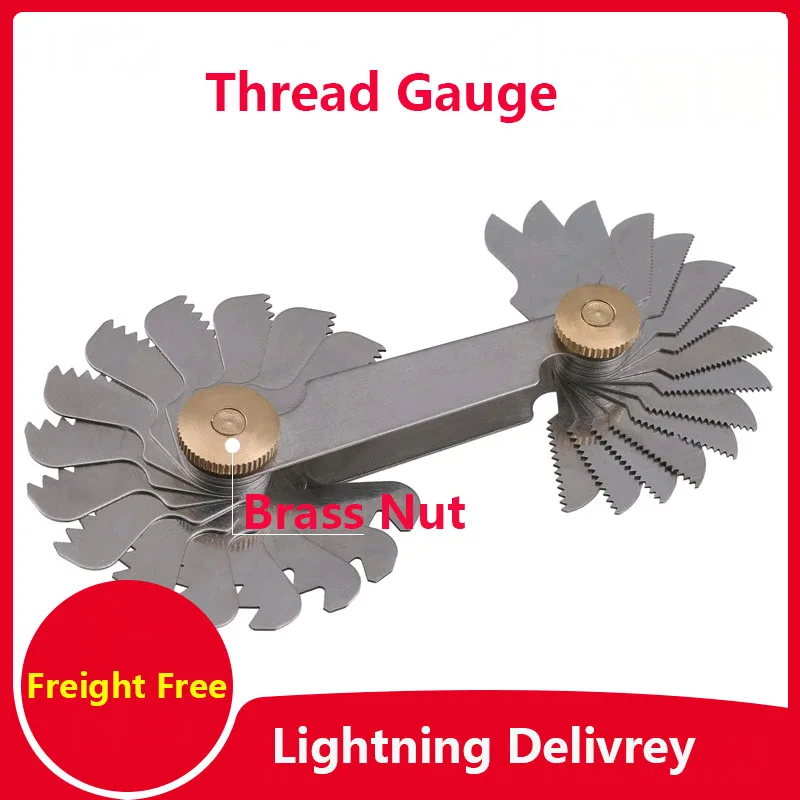 Резьбовой шаблон Нержавеющая сталь винтовой датчик 55/60 градусов лезвия Комплект