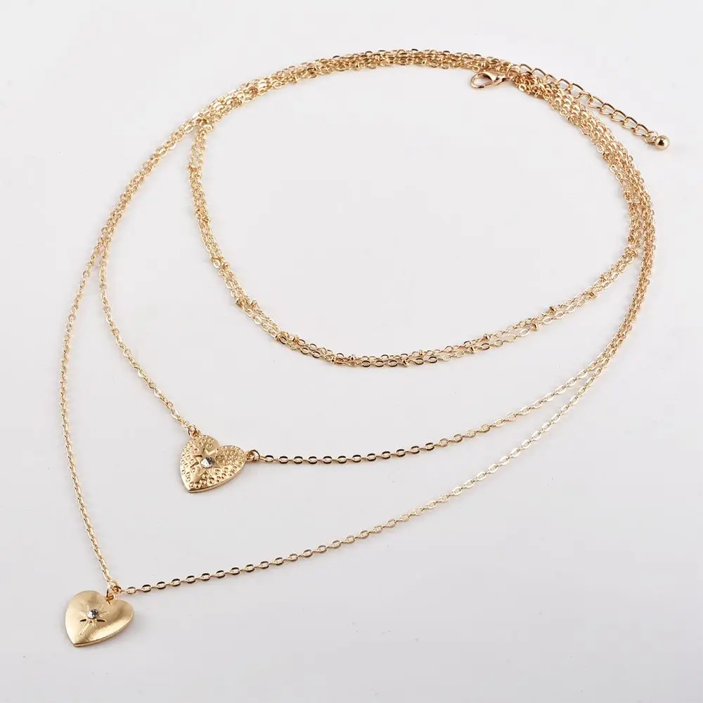 Новинка 2019 богемное ожерелье в форме сердца с искусственным кристаллом для