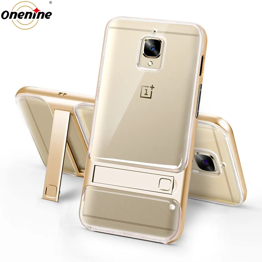 Crystal Gold Чехол для телефона Oneplus 3 One Plus 3T Чехлы и чехлы 5," PC TPU силиконовый гибридный 360 Защитный чехол OnePlus3T - Цвет: Crystal Gold
