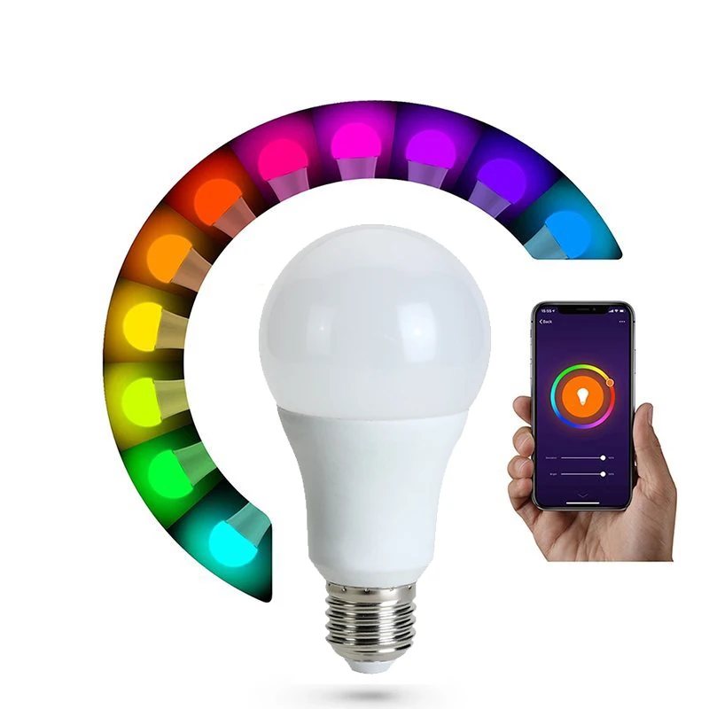 Wi Fi светодиодная смарт лампа Поддержка Alexa Google Home Tmall Genie Xiaodu голос Управление Rgbcw