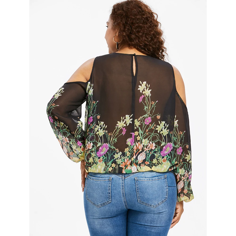 Pickyourlook кружевные женские топы и блузки с длинным рукавом осенние цветочные полупрозрачные женские блузки рубашки осеннего размера плюс Blusas Femininas