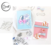 qwell layered bow knot banner metal cutting dies set for diy scrapbooking craft paper cards album making template 2020 hot sale